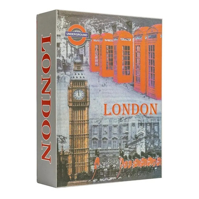Caja De Seguridad Oculta En Libro Grande Londres Gris | Envío gratis