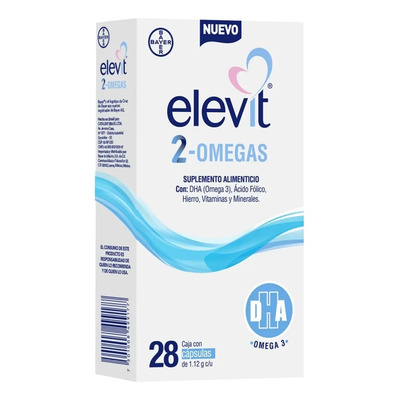 Elevit 2 Omegas Sup Alimenticio Con Dha&acido Folico Cap C28 | Envío gratis