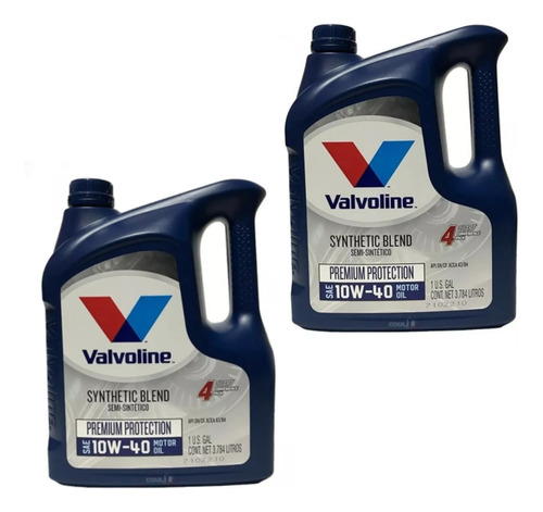 Aceite Valvoline 10w40 4l Semisintético X 2 Unidades