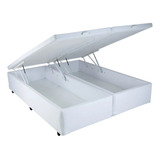 Cama Box Baú Queen Size Mega Tecido Branco - 158x198