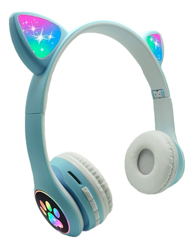 Cat Ear Headset Viv-23m Audifonos Orejas De Gato, Luz Led