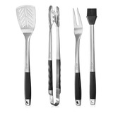 Set 4 Utensilios De Parrilla Pure Grill De Acero