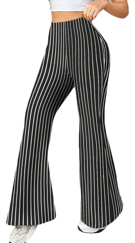 Pantalones Casuales A La Moda A Rayas Para Mujer, Pantalones
