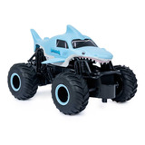 Monster Jam Radio 1:24 Megalodon, Azul Cielo, Control Remoto