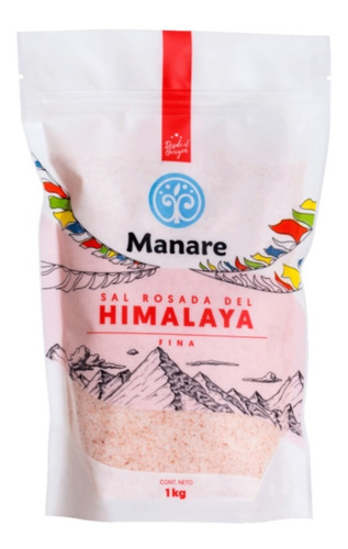 Sal Rosada Del Himalaya Fina 1 Kg / 100% Natural Pura Manare
