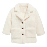 Abrigo Bebé Old Navy Sherpa Long Car Blanco