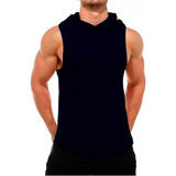 Musculosa Con Capucha Entrenamiento Sudadera Gym Deportiva