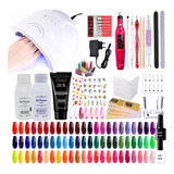 Kit Inicial Completo Uñas Polygel Deco Nailart Cabina Torno 