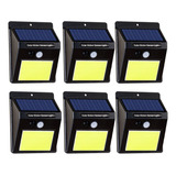 Luminaria Solar De Seguridad Para Jardin/exteriores 6 Pzs