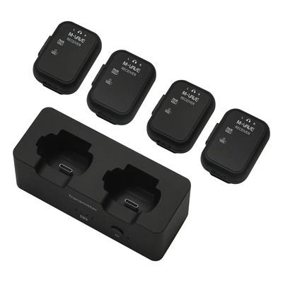 4 Receptor Y 1 Transmisor M-vave Wp-12 Monitoreo De Audio - 2,4 Ghz, Transmisión Audio 24 Bit\u002F48 Khz, Alcance 30 M, Batería Larga Duración | Envío gratis