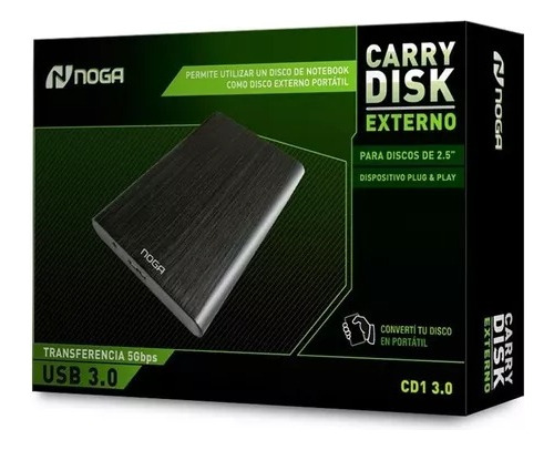 Case Externo Noga Cd1 Carry Disk Hdd Ssd 2.5'' Sata Usb 3.0 