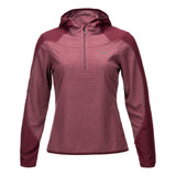 Poleron Mujer Lippi Jacarandá Nano-f 1/4 Zip Hoody Frambuesa