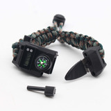 Pulsera Paracord Reloj Supervivencia Navaja Silbato Brujula