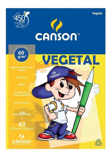 Bloco A3 Papel Vegetal 60gr Com 50 Fls