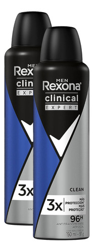 Kit 2 Desodorante Rexona Clinical Men Mais Proteção Clean