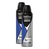 Kit 2 Desodorante Rexona Clinical Men Mais Proteção Clean