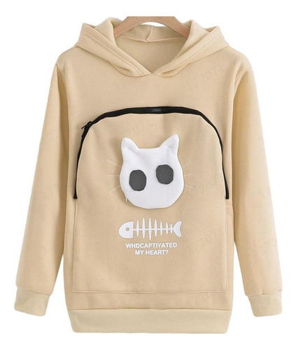 Sudadera Con Capucha Y Estampado De Gatos