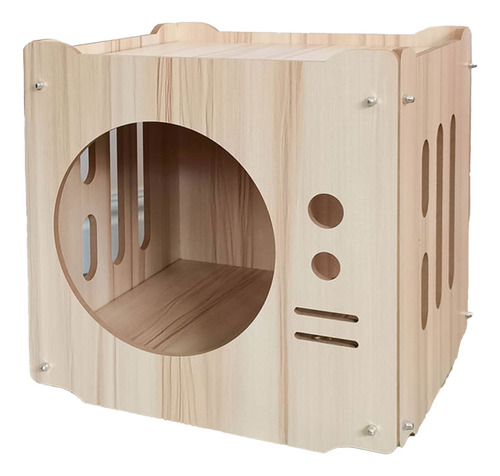 Caseta De Madera Tipo Cueva Para Gatos, Innovadora, Divertid