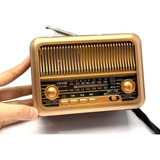 Rádio Retrô Vintage C/ Bluetooth Am Fm Usb Portátil -3177
