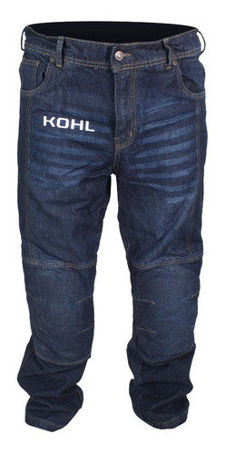 Pantalón Para Moto Kohl 930 Mezclilla Azul C/ Kevlar Moteros