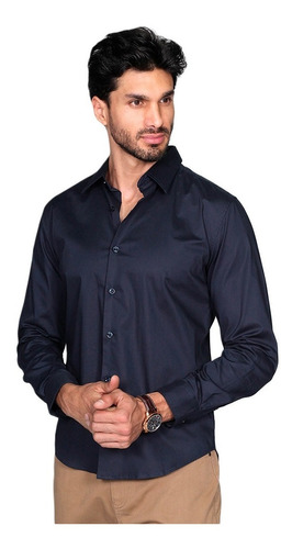 Camisas Hombre Vestir Formal Slim Fit Moda Elegantes B01300