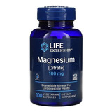 Magnesium Citrate - 100mg - 100caps - Life Extension Sabor Sin Sabor