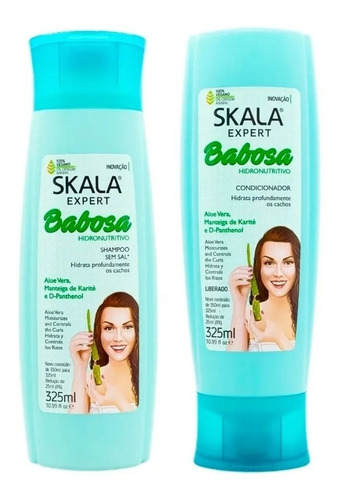 Kit Acondicionador Shampoo Aloe Vera Skala Babosa Vegano