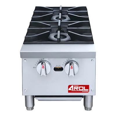 Parrilla Industrial 2 Quemadores 12 Modelo Arhpb12 Arol Color Gris | Meses sin interés