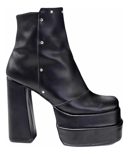 Botinetas Zapatos Botas Doble Plataforma Taco Alto Mujer