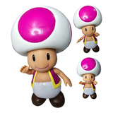 Figura Super Mario Bros Toad Hongo Morado Con Luz Y Sonido