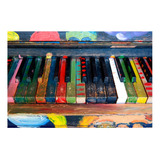 Vinilo 20x30cm Piano Teclas Pintadas Colores Artistico