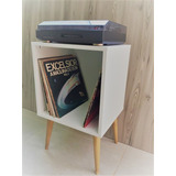  Nicho Mdf Mesa Lateral Retro Para Disco Vinil 