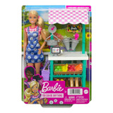 Nueva Barbie Original Mattel Puesto Ambulante Frutas Verdura