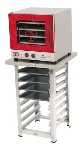 Forno Turbo Elét Prp-004 220v + Bancada + 4 Assadeira Progás