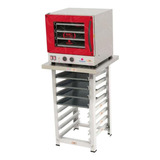 Forno Turbo Elét Prp-004 220v + Bancada + 4 Assadeira Progás