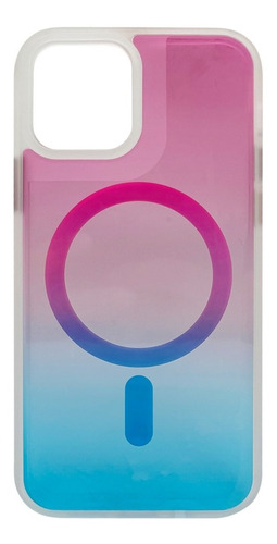 Funda iPhone 12 Pro Rosado Y Azul Magsafe