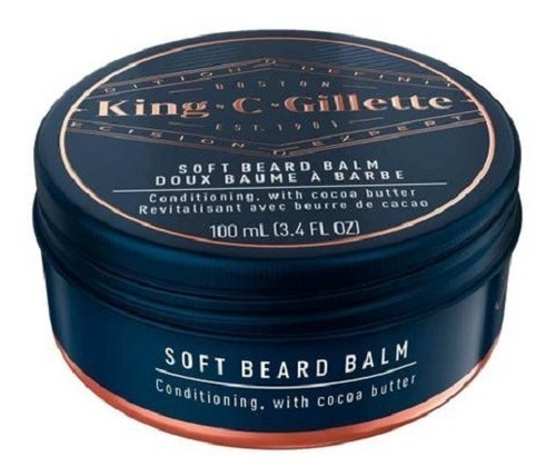 Balsamo Para Barba King C. Gillette Soft Beard Balm 100 Ml Fragrância Sem Perfume