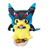 Peluche Pokémon Pikachu Disfrazado De Mega Charizard X