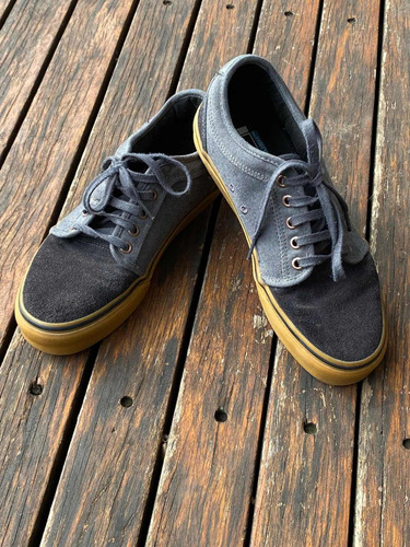 Zapatillas Vans Chukka Low Pro Negra-gris Original Skate Ves