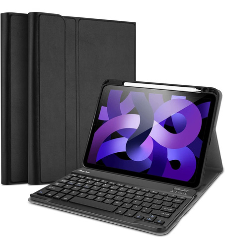 Funda Soporte Negra Teclado Para iPad Air 4/5