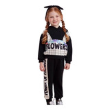 Conjunto Black Floral Mon Sucre Infantil Menina 054