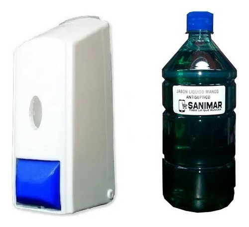 Dispenser Jabon Liquido + Botella Jabon 1 Litro