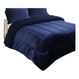 Cobertor Quita Frio Azul Plush Con Chiporro King 2.5 P