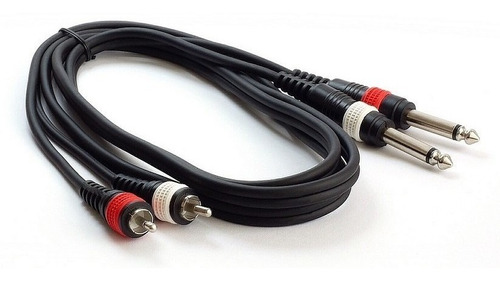 Cable 2 Plug 6.3mm Mono A 2 Rca Estereo Audio De 1,5 Metros