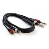 Cable 2 Plug 6.3mm Mono A 2 Rca Estereo Audio De 1,5 Metros