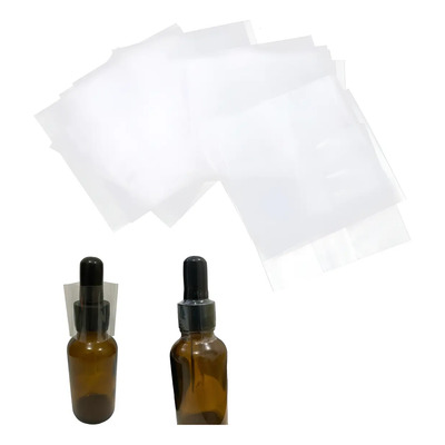 1000 Piezas Sellos Termoencogibles 37x 30mm Plástico Cristal