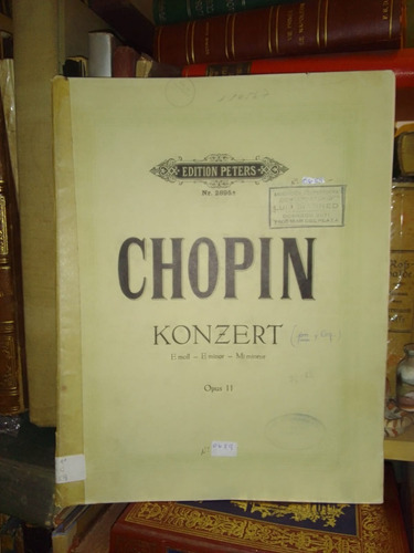 Chopin: Konzert Concierto 1 Op 11 Peters Partitura 2 Pianos