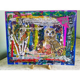 Wise Owl Artworks Original Collage Enchanted & Forest