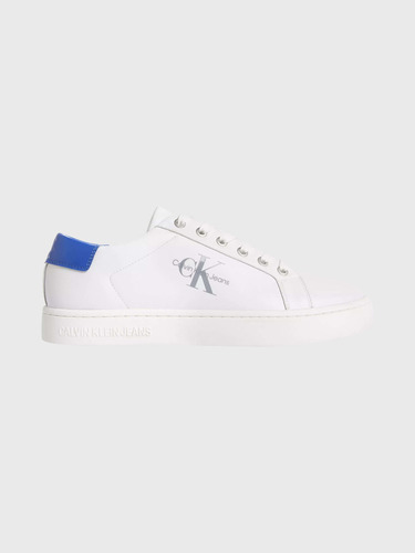 Tenis Blanco Con Logo Lateral Calvin Klein De Hombre