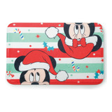 Tapete Antiderrapante Mickey Minnie Natal Listras - Disney